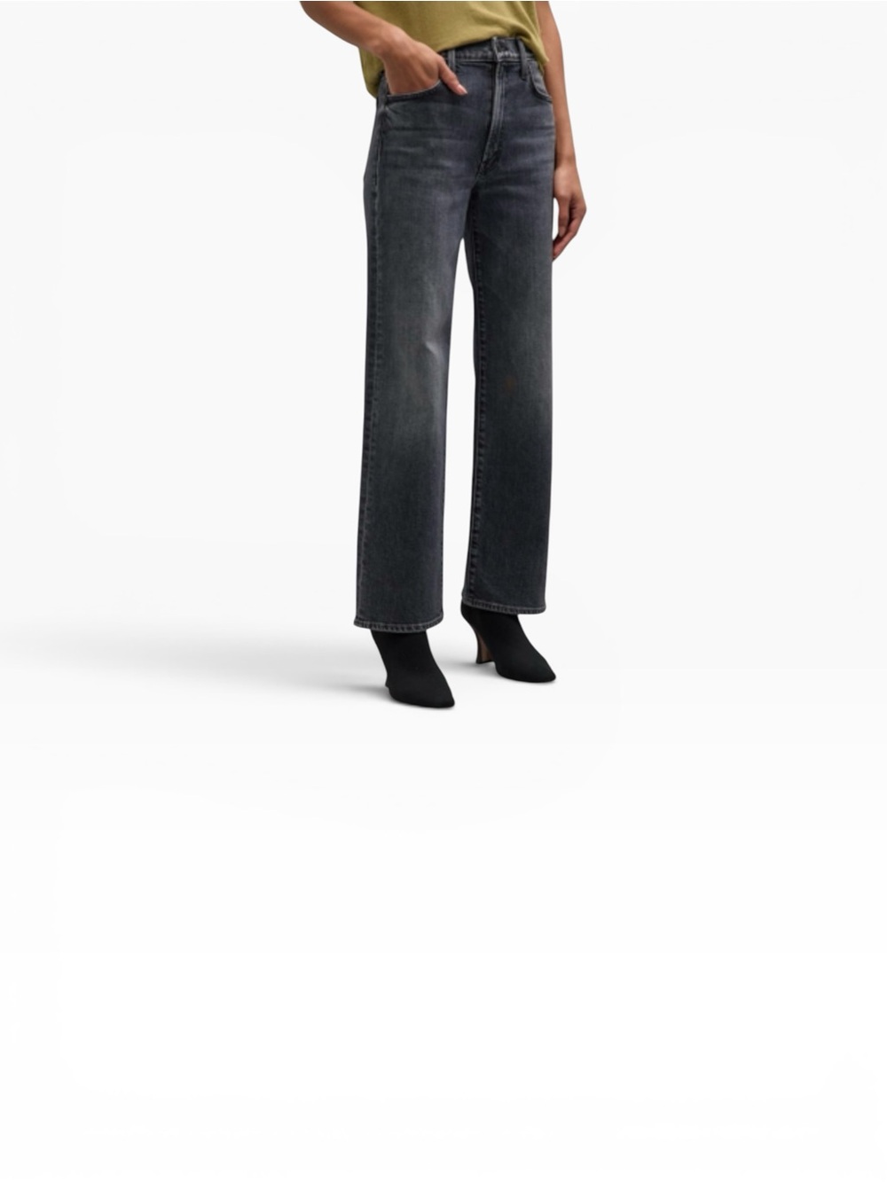 Mother The Rambler Zip Flood, Outta Sight, Black, NWT size 30